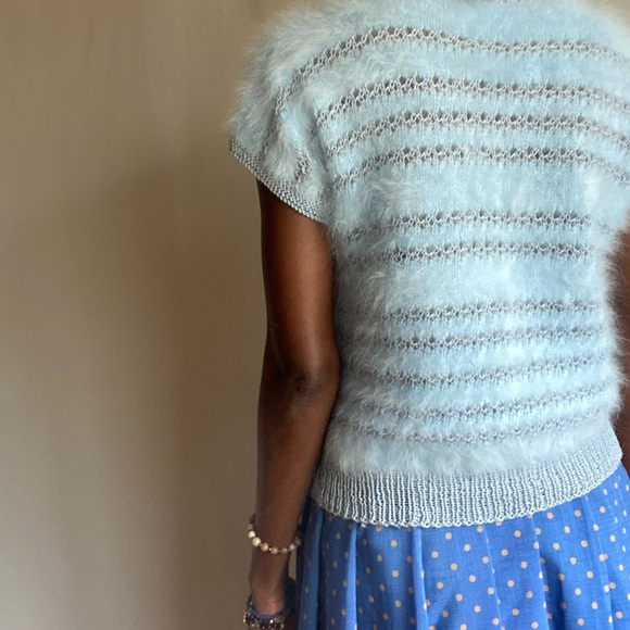 Fuzzy baby blue sweater - Picture 2 of 12